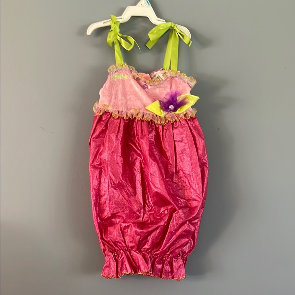 Mattel Barbie Thumbelina Pink and Green Dress